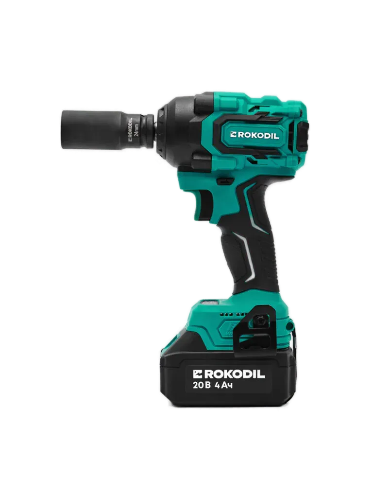 Аккумуляторный ударный гайковерт Rokodil Titan Pro, 550 Нм, 20 В, 2 АКБ